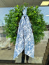 60" Blue Chinoiserie Wreath Sash - So & Sew Boutique