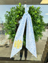 60" Blue Toile Wreath Sash - So & Sew Boutique