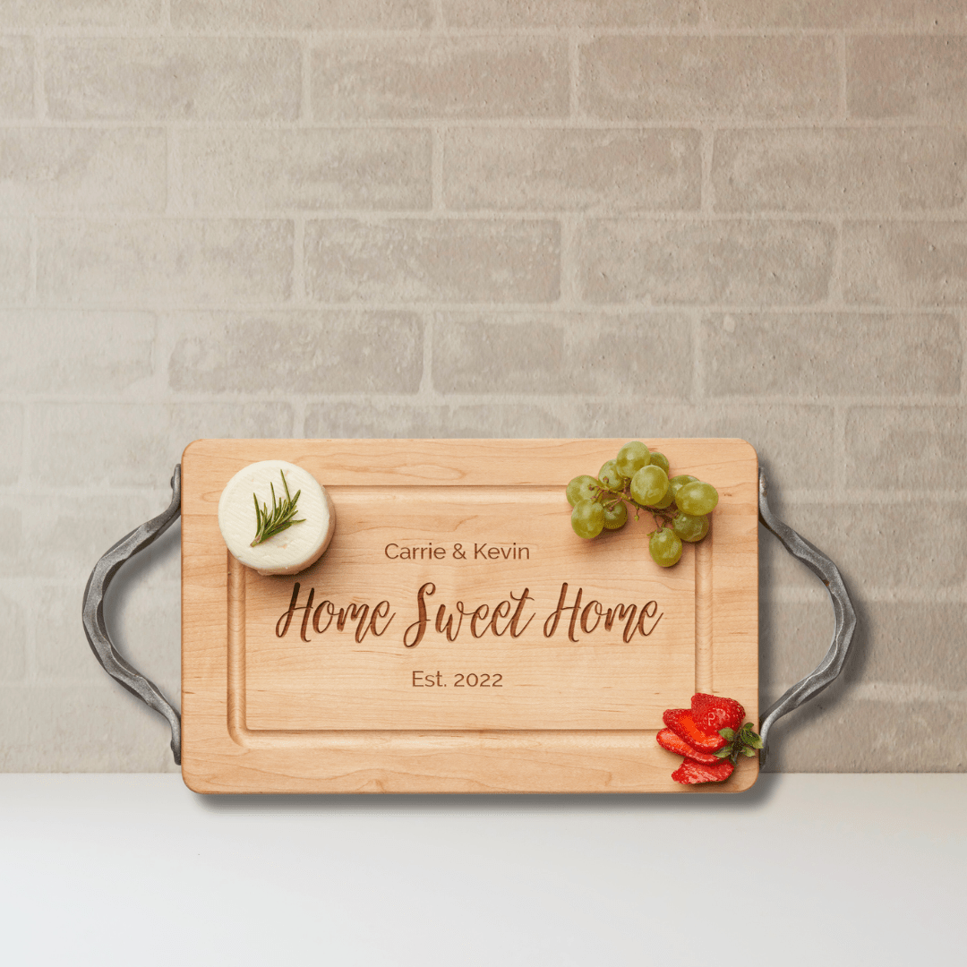 Maple Leaf at Home - 18 Personalized Rectangle Wood Cutting Board