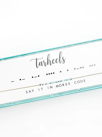 Tarheels | Morse Code Jewelry - So &amp; Sew Boutique