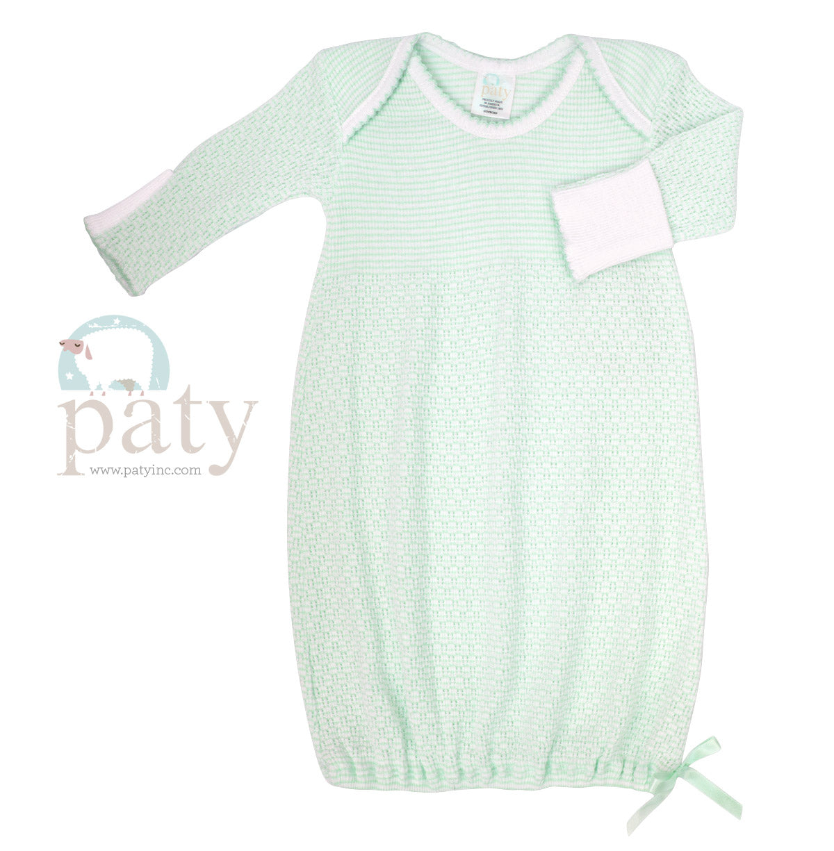 Solid Pay Knit Gown-IC Apparel-Paty-Green-NB-So &amp; Sew Boutique