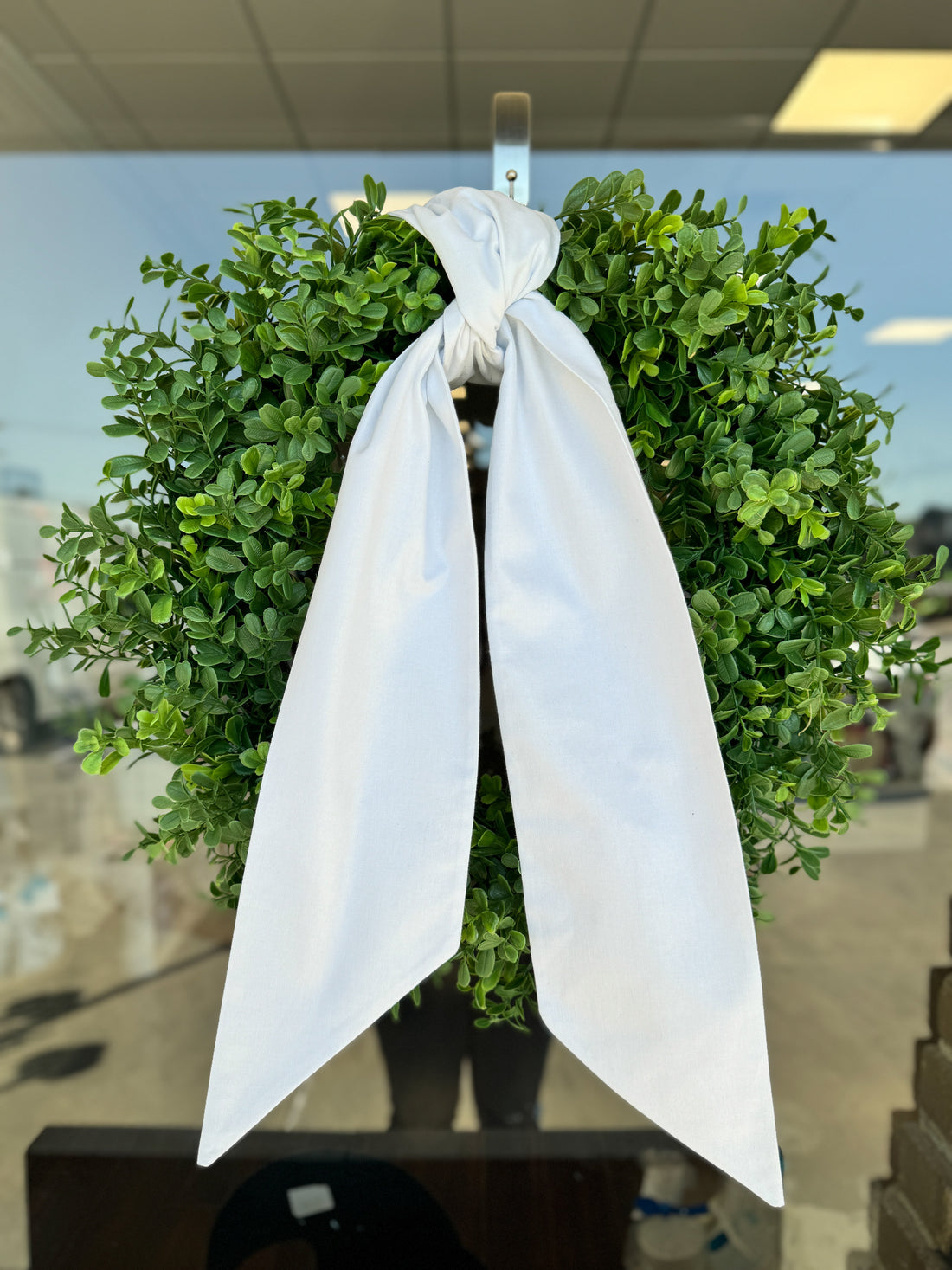 60&quot; Bright White Wreath Sash - So &amp; Sew Boutique