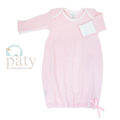 Solid Pay Knit Gown-IC Apparel-Paty-Pink-NB-So &amp; Sew Boutique