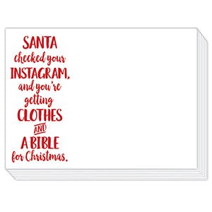 Holiday Slab Pad - Santa Checked Instagram - So & Sew Boutique