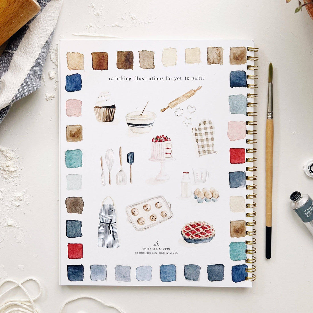Watercolor Workbook | Baking - So &amp; Sew Boutique