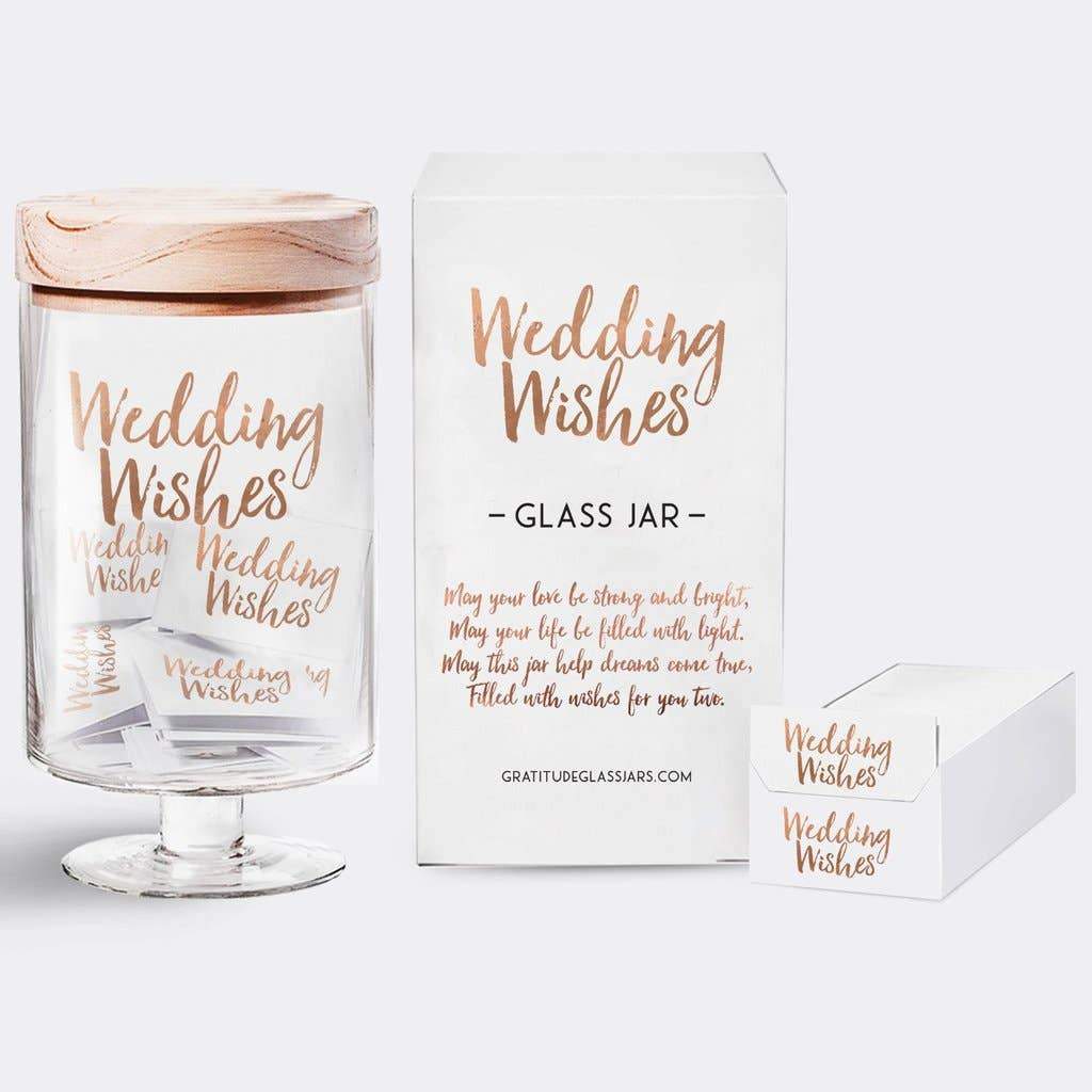 Wedding Wishes Glass Jar - So & Sew Boutique