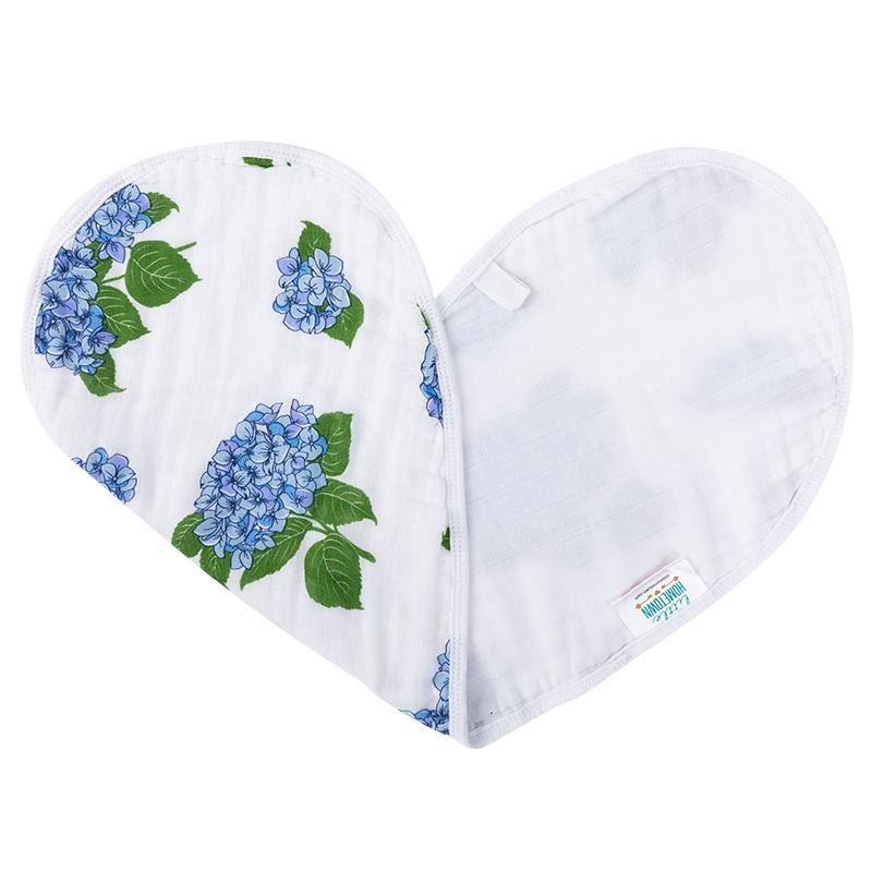 2-in-1 Burp Cloth and Bib : Hydrangeas - So & Sew Boutique