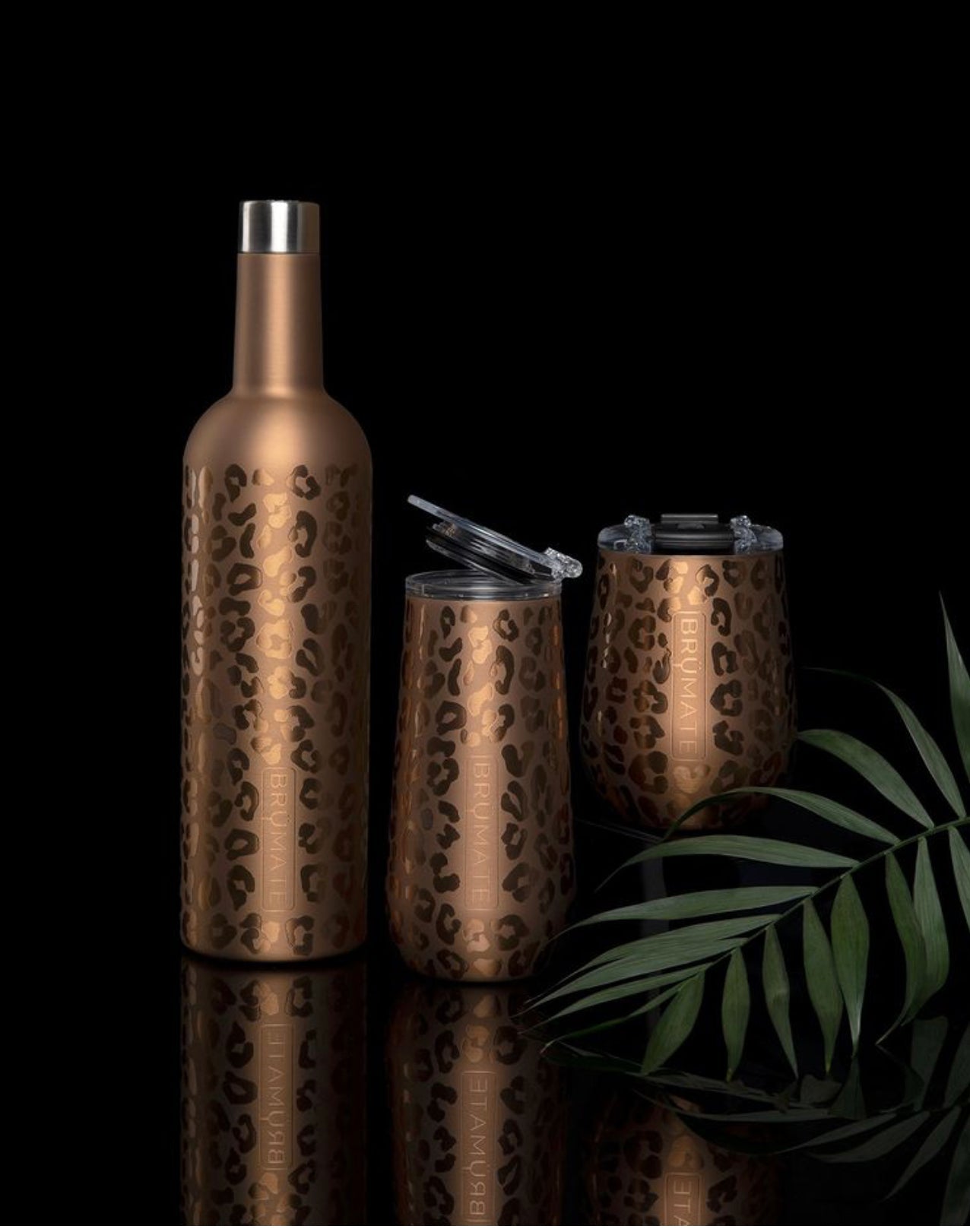25oz Winesulator | Gold Leopard - So & Sew Boutique