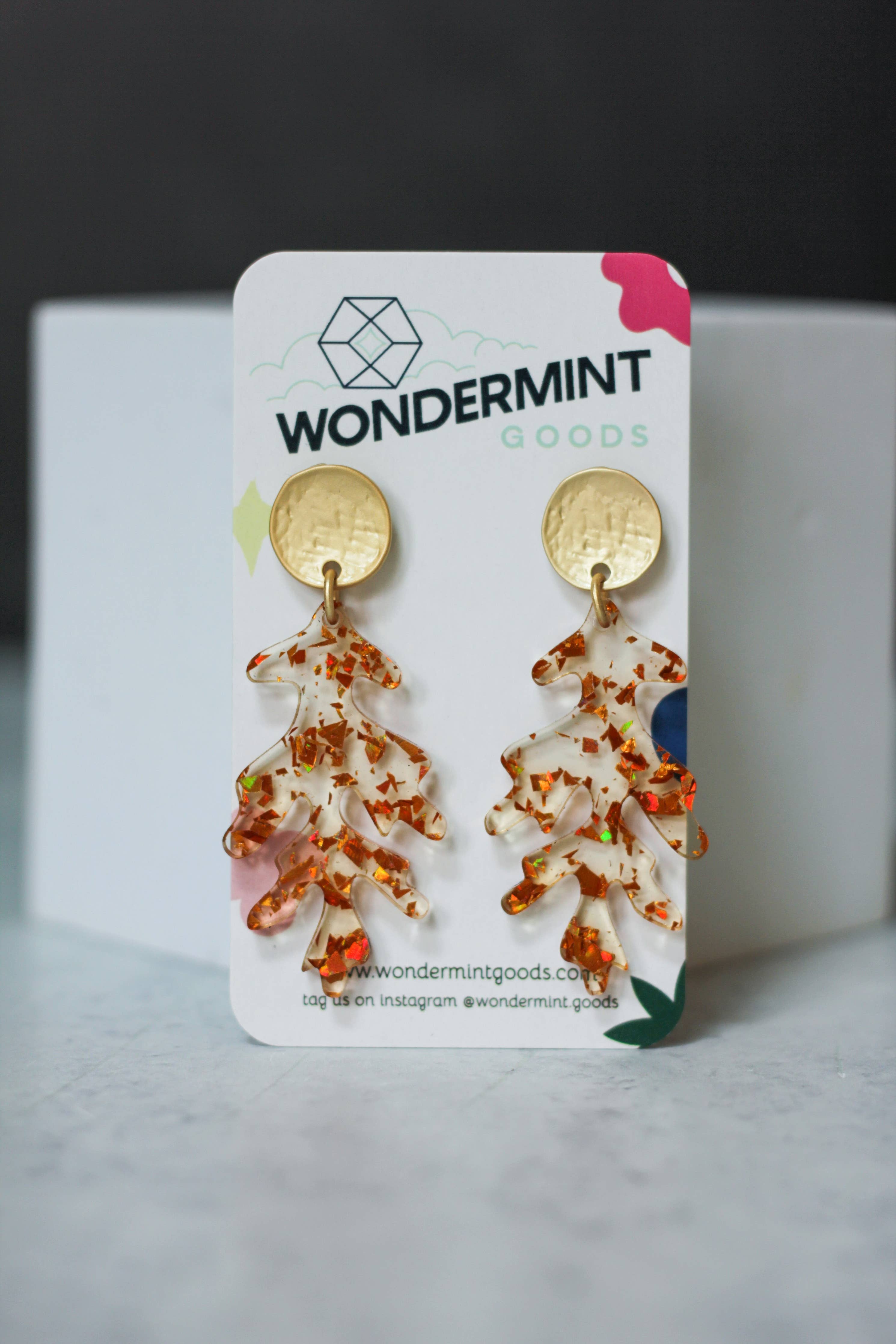 Abstract Oak Leaf Earrings - So &amp; Sew Boutique