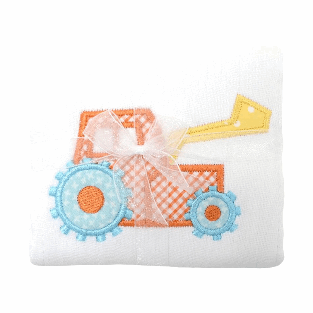 Applique Burp Cloth | Digger-Baby Essentials-3Marthas-So & Sew Boutique