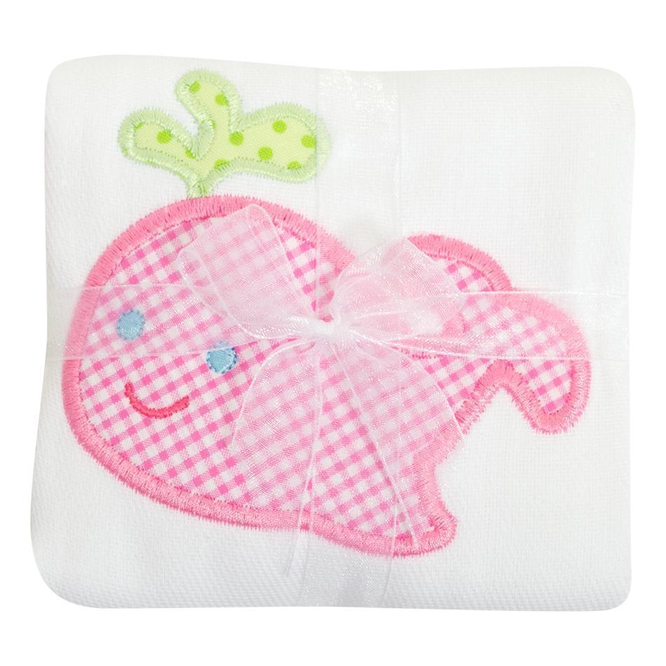 Appliquéd Burp Cloth - Pink Whale-Baby-3Marthas-So &amp; Sew Boutique