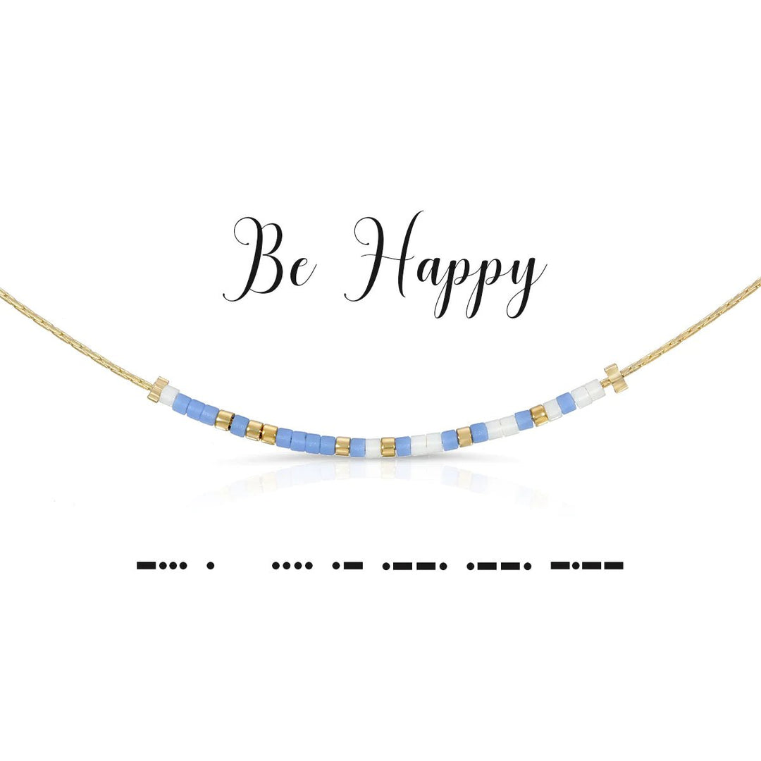 Be Happy | Morse Code Jewelry - So & Sew Boutique