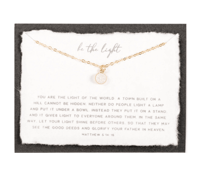 Be the Light | Christian Necklace | Gift | Matthew 5:14 - So &amp; Sew Boutique