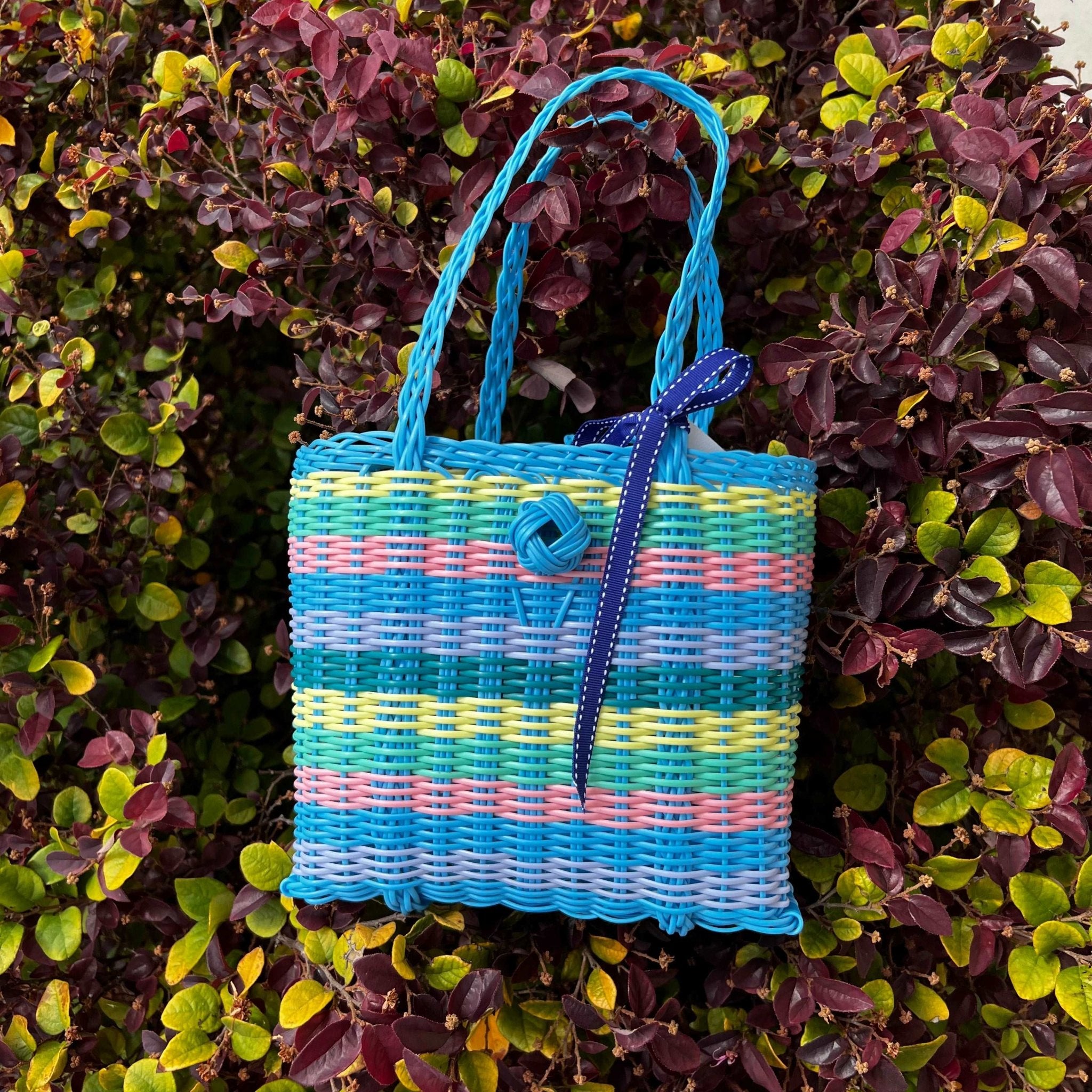 Berry Basket | Multi Stripe-Bags-The Lilley Line-Blue-So & Sew Boutique