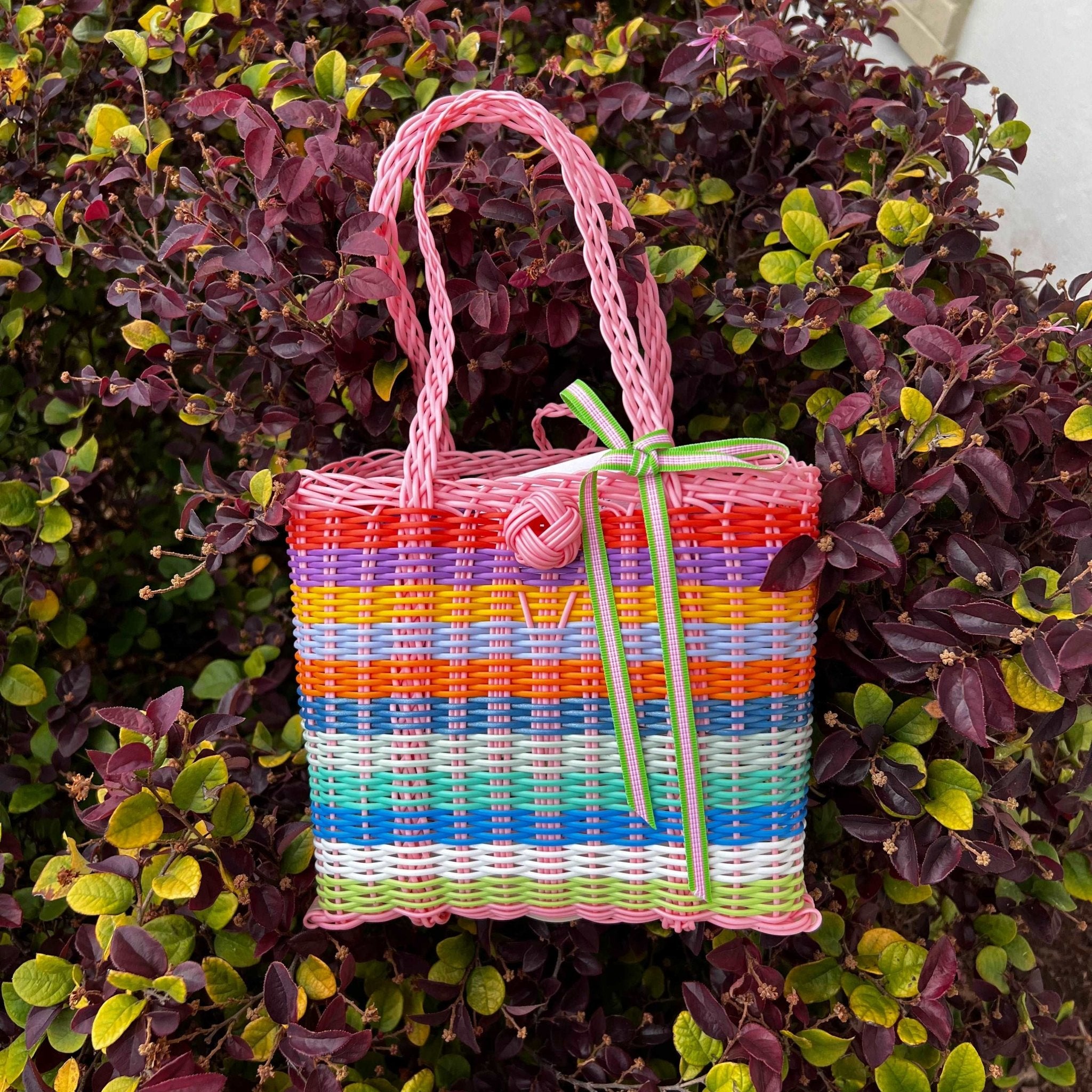 Berry Basket | Multi Stripe-Bags-The Lilley Line-Pink-So & Sew Boutique