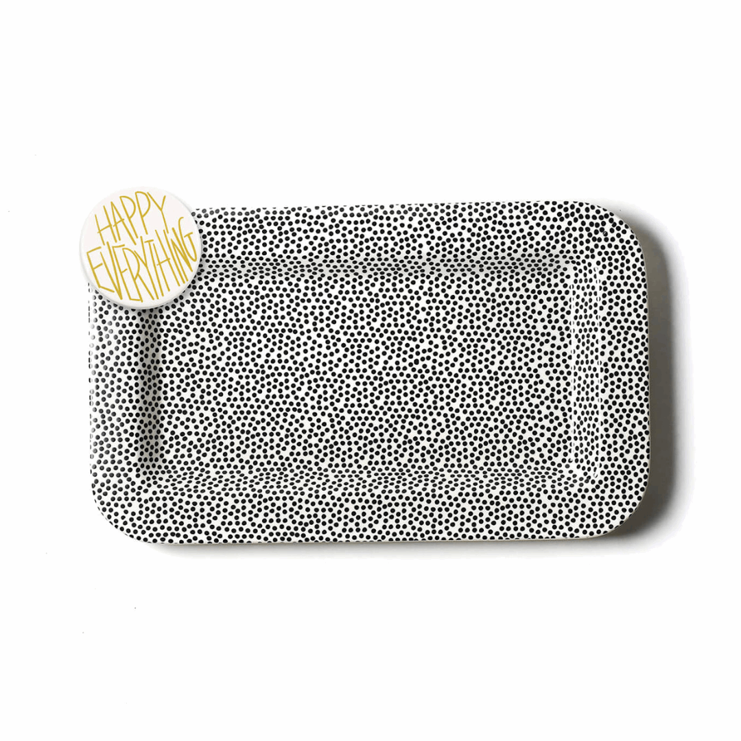 Black Small Dot Mini Entertaining Rectangle Platter-Entertaining-Happy Everything-So & Sew Boutique