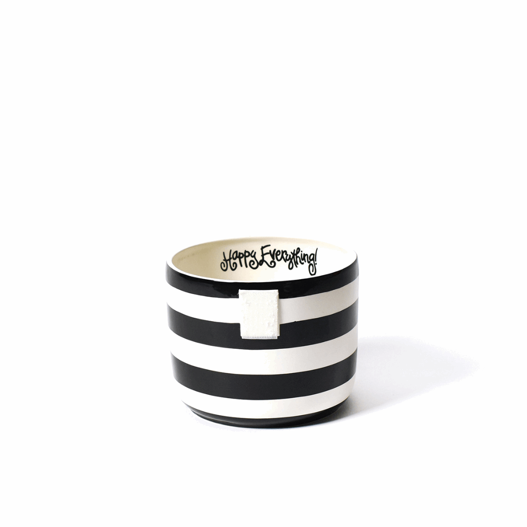 Black Stripe Mini Happy Everything! Bowl-Entertaining-Happy Everything-So &amp; Sew Boutique
