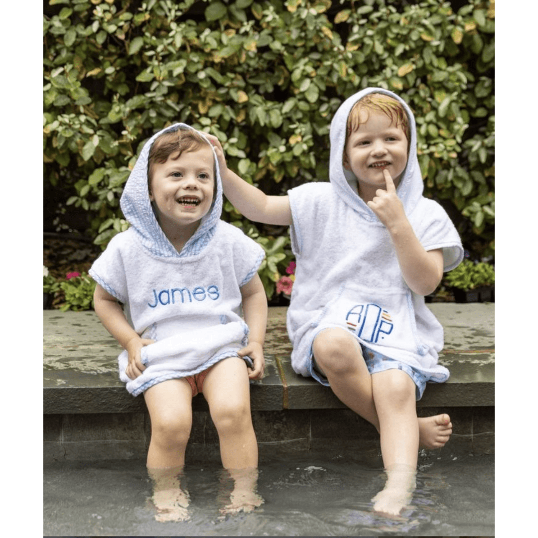 Blue Check Swim Cover Up-Children's-3Marthas-So & Sew Boutique