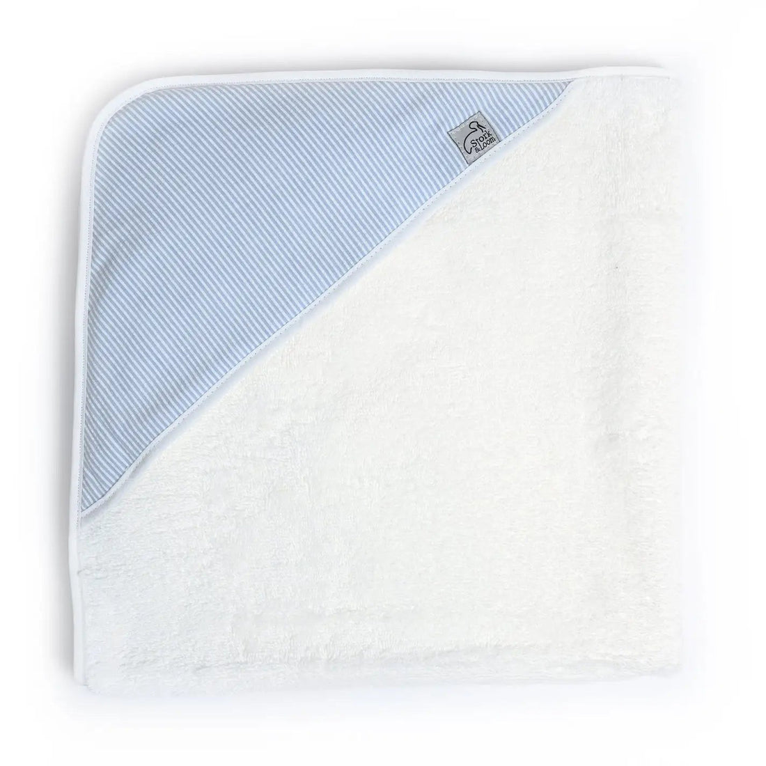 Blue Seersucker Hooded Towel - So &amp; Sew Boutique