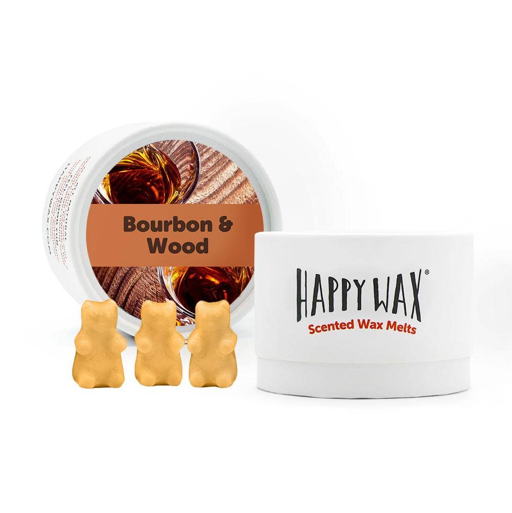 Bourbon & Wood Wax Melts | Eco Tin (3.6 oz) - So & Sew Boutique