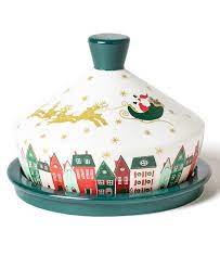 Christmas in the Village Round Butter Dish - So &amp; Sew Boutique
