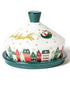 Christmas in the Village Round Butter Dish - So & Sew Boutique