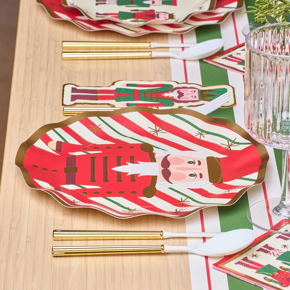 Christmas Nutcracker Paper Wavy Dinner Plate (8pk) - So &amp; Sew Boutique