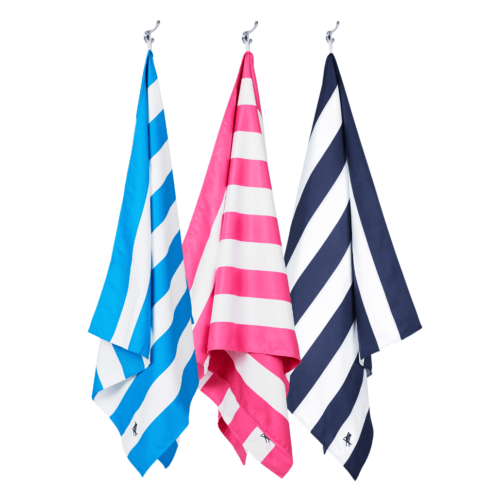 Cabana Stripe Whitsunday Navy Beach Towel - 2 sizes