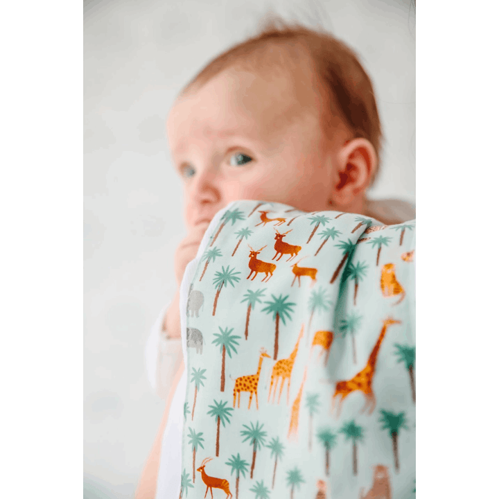 Drooler Bib & Burp Set | Safari - So & Sew Boutique