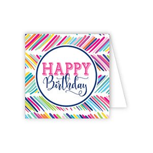 Enclosure Card | Happy Birthday Multi Chevron - So & Sew Boutique