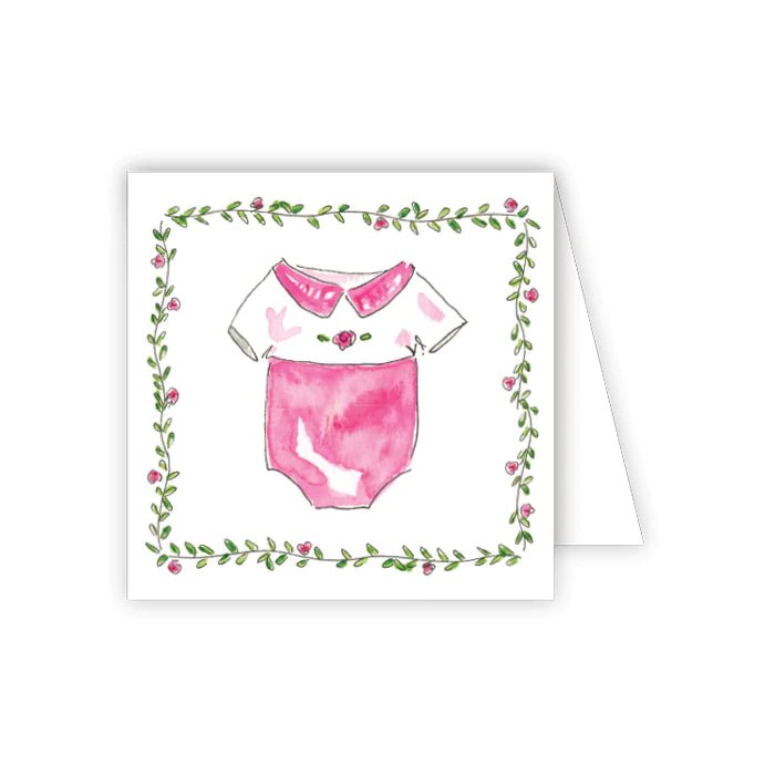 Enclosure Card | Pink Onesie - So & Sew Boutique
