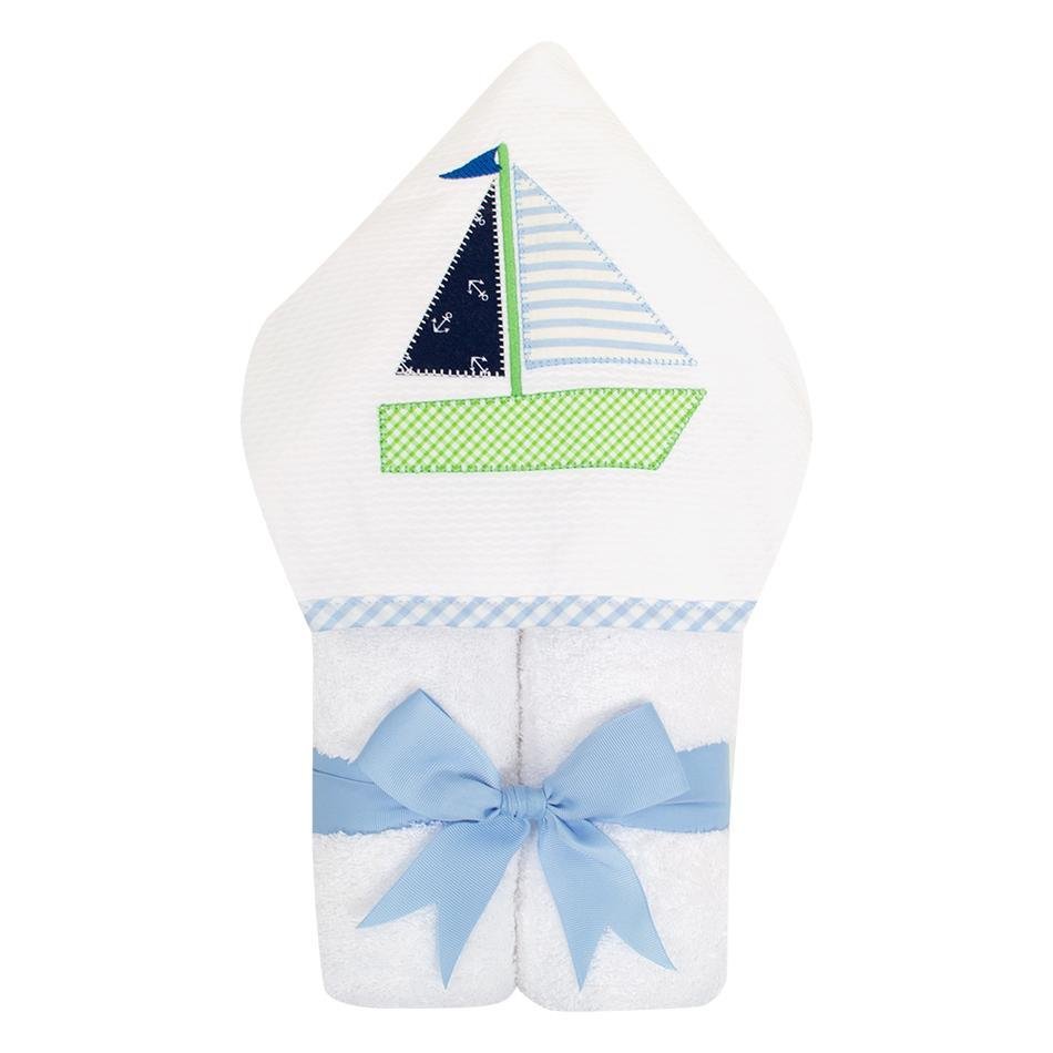 Everykid Towel | Blue Sailboat - So & Sew Boutique