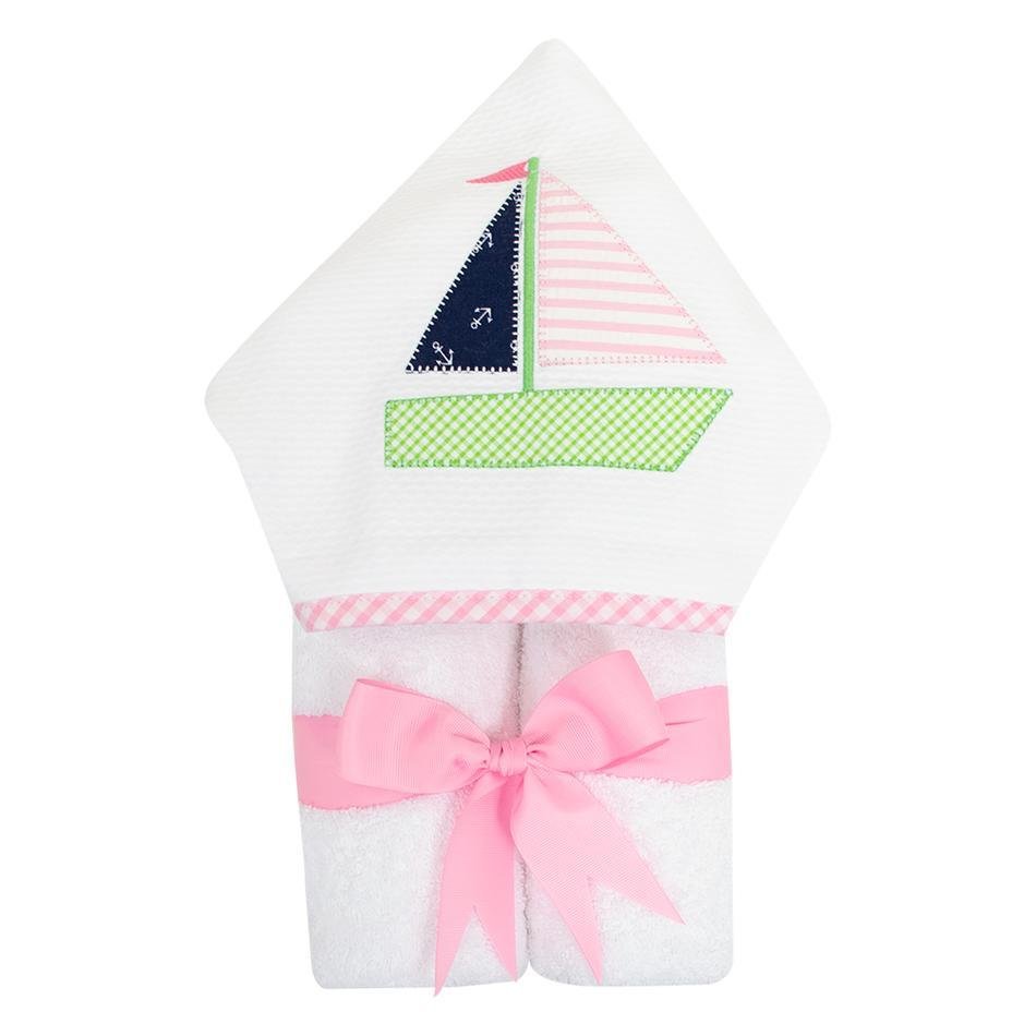 Everykid Towel | Pink Sailboat - So & Sew Boutique