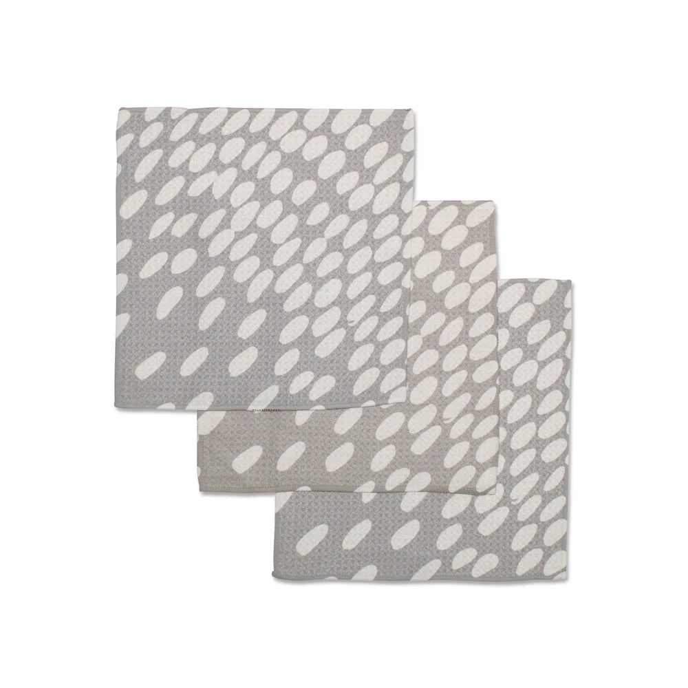 Geometry Dish Towel Set | Spotted Grey - So &amp; Sew Boutique