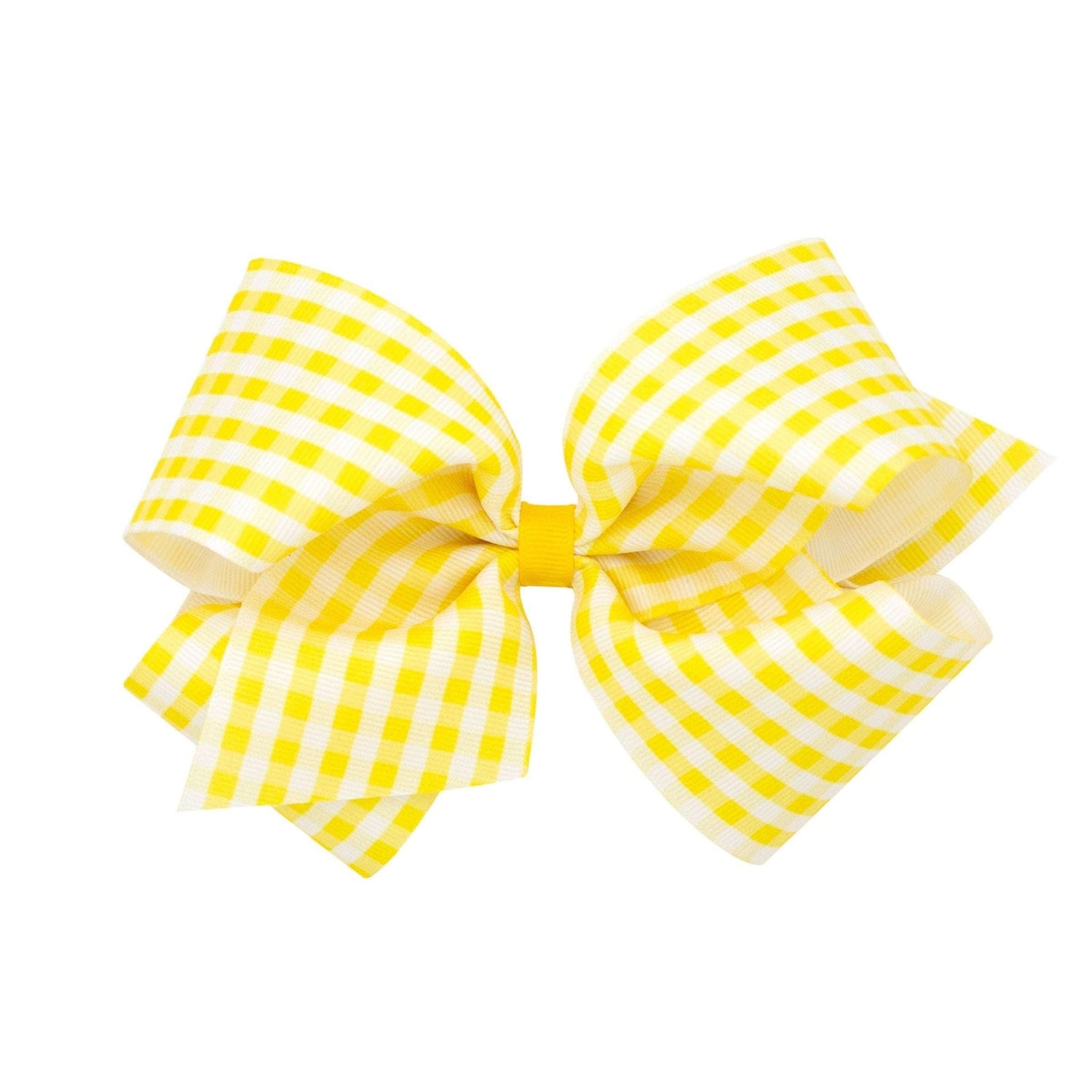 Gingham Print Bow - Yellow - So &amp; Sew Boutique