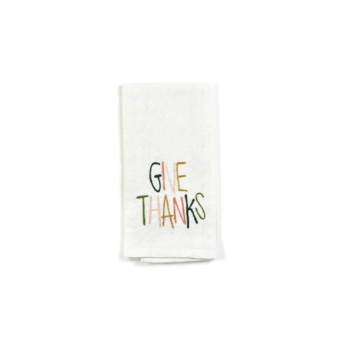 Give Thanks Medium Hand Towel - So & Sew Boutique