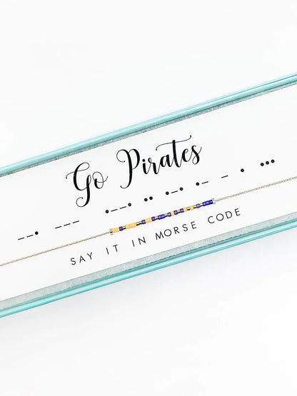 Go Pirates | Morse Code Jewelry - So &amp; Sew Boutique