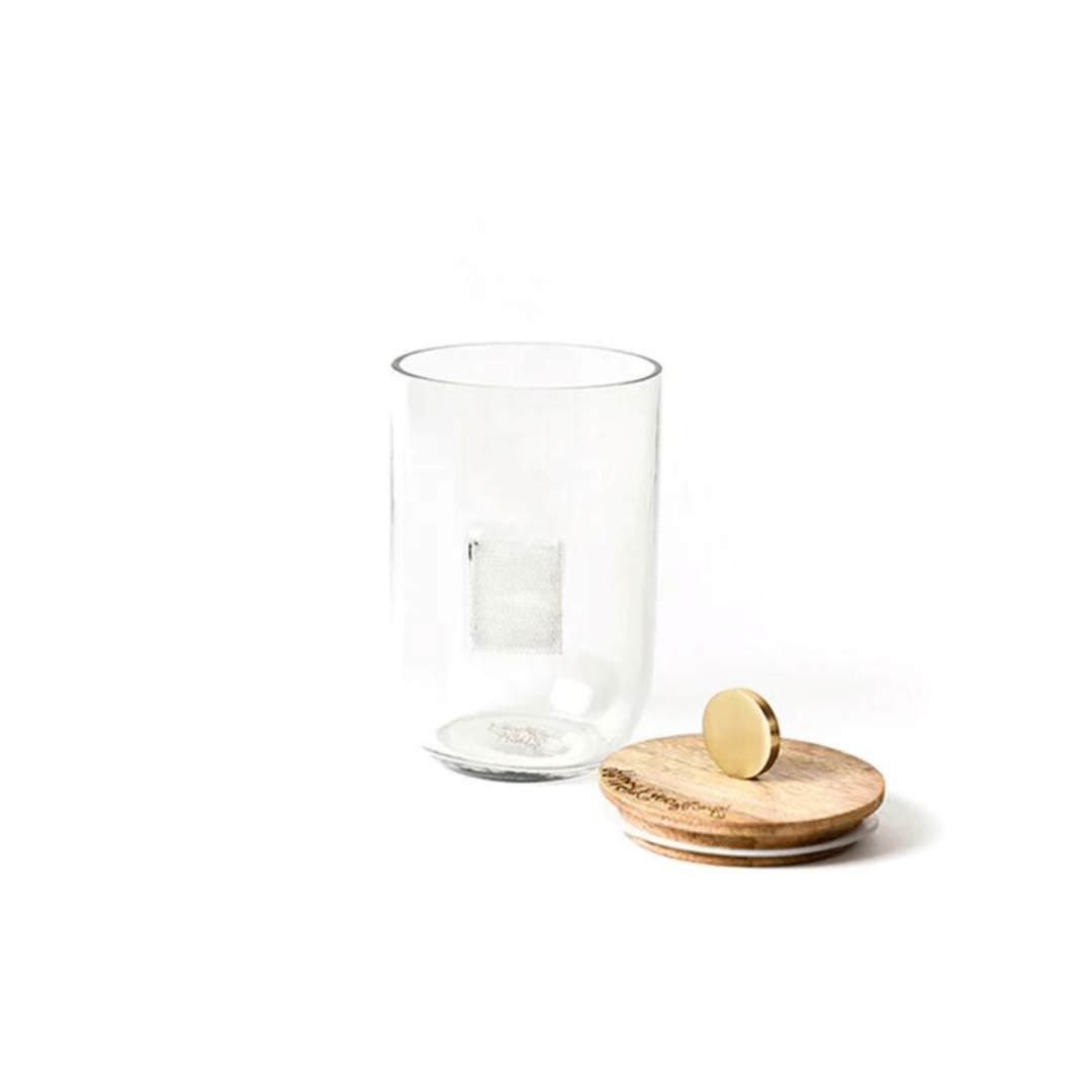 Happy Everything Small Mini Wooden Lid Glass Jar - So &amp; Sew Boutique