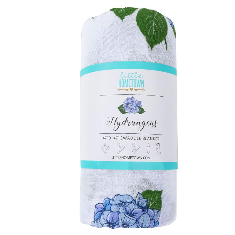 Hydrangea Swaddle Blanket - So &amp; Sew Boutique