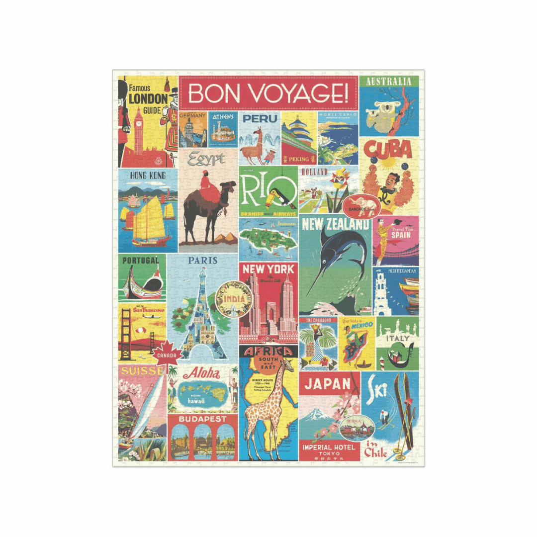 Jigsaw Puzzle | Vintage Travel | 1000 Piece - So & Sew Boutique