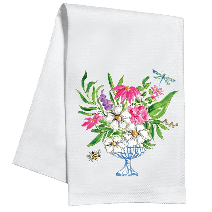 Kitchen Towel | Handpainted Floral Arrangement - So & Sew Boutique