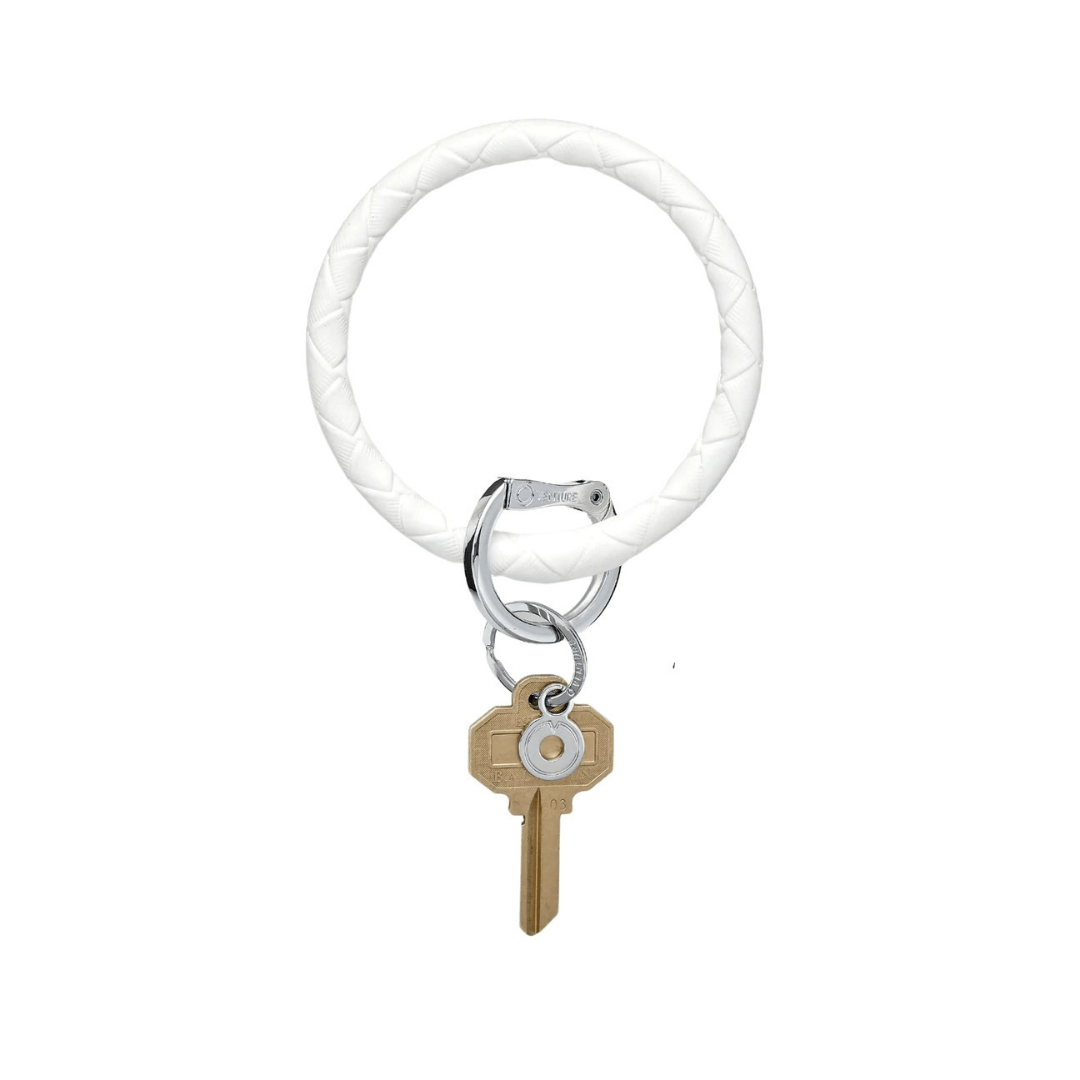 Leather Big O Key Ring | Basketweave Collection - So & Sew Boutique
