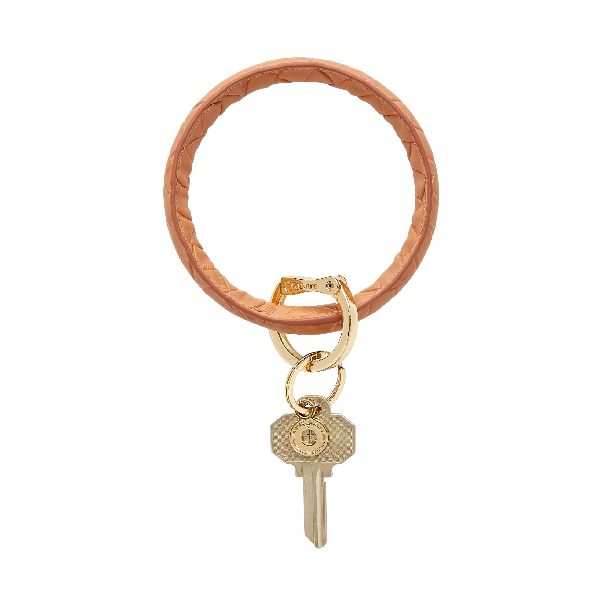 Leather Big O Key Ring | Basketweave Collection - So &amp; Sew Boutique