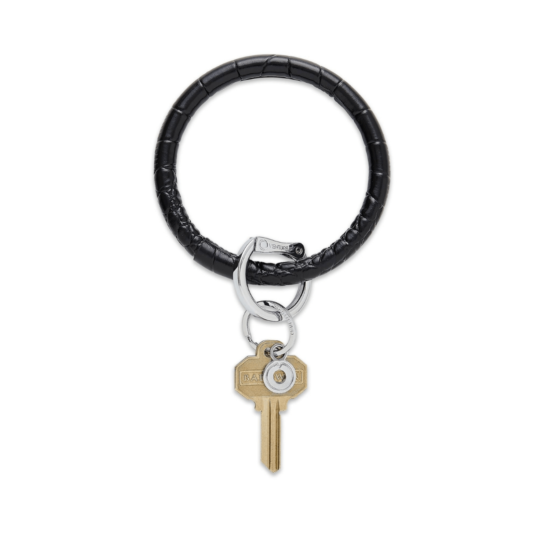 Leather Big O Key Ring | Croc Collection - So &amp; Sew Boutique