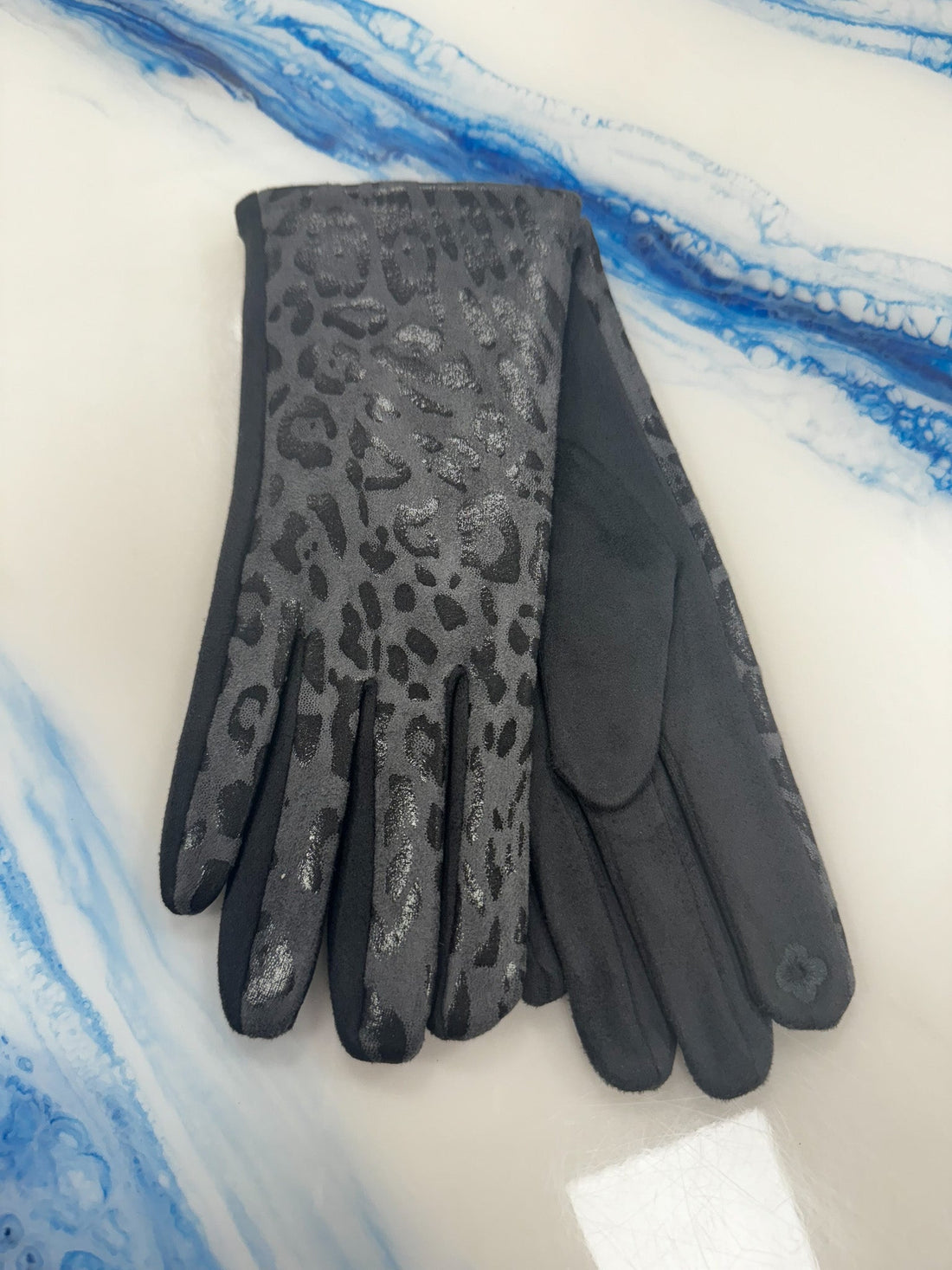 Leopard Sheen Gloves - So &amp; Sew Boutique