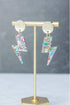 Lightning Bolt Confetti Earrings - So & Sew Boutique