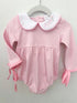 Long Sleeve Pink Stripe Peter Pan Collar Bubble - So & Sew Boutique