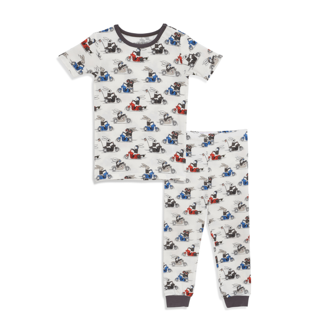Magnetic 2pc Toddler PJ | Hares on Hogs - So &amp; Sew Boutique