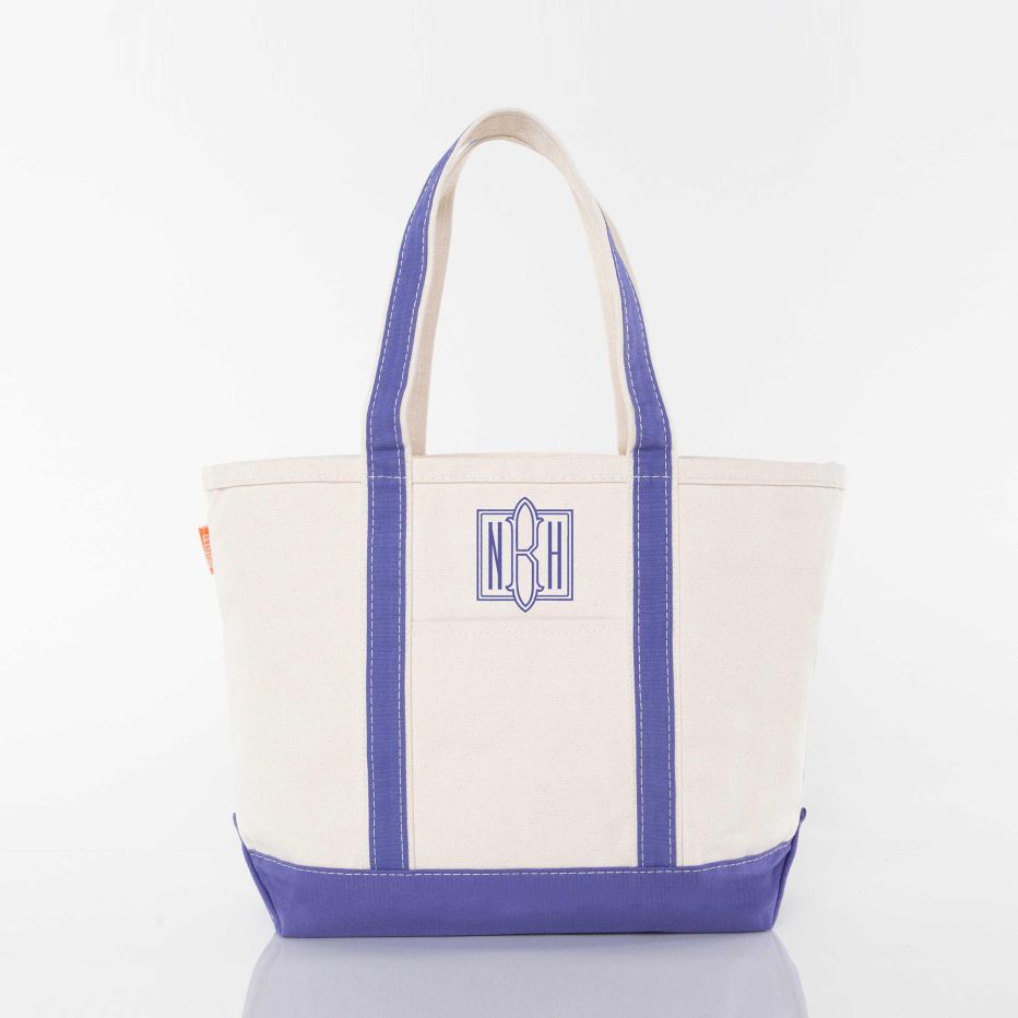 Ami Personalized Monogram Canvas Tote Bag | Leather Straps