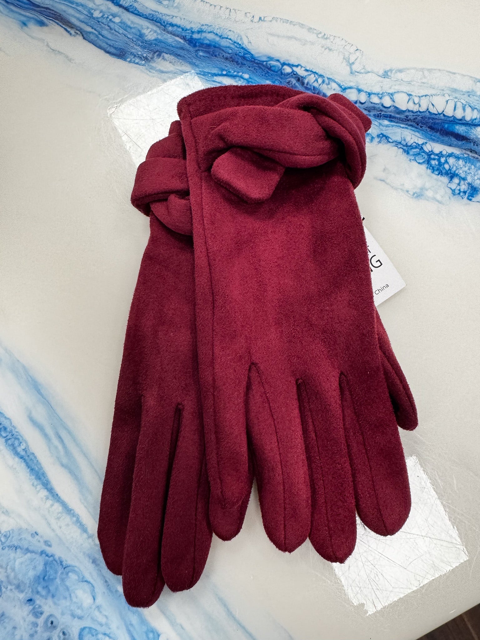 Microsuede Tie Gloves - So &amp; Sew Boutique